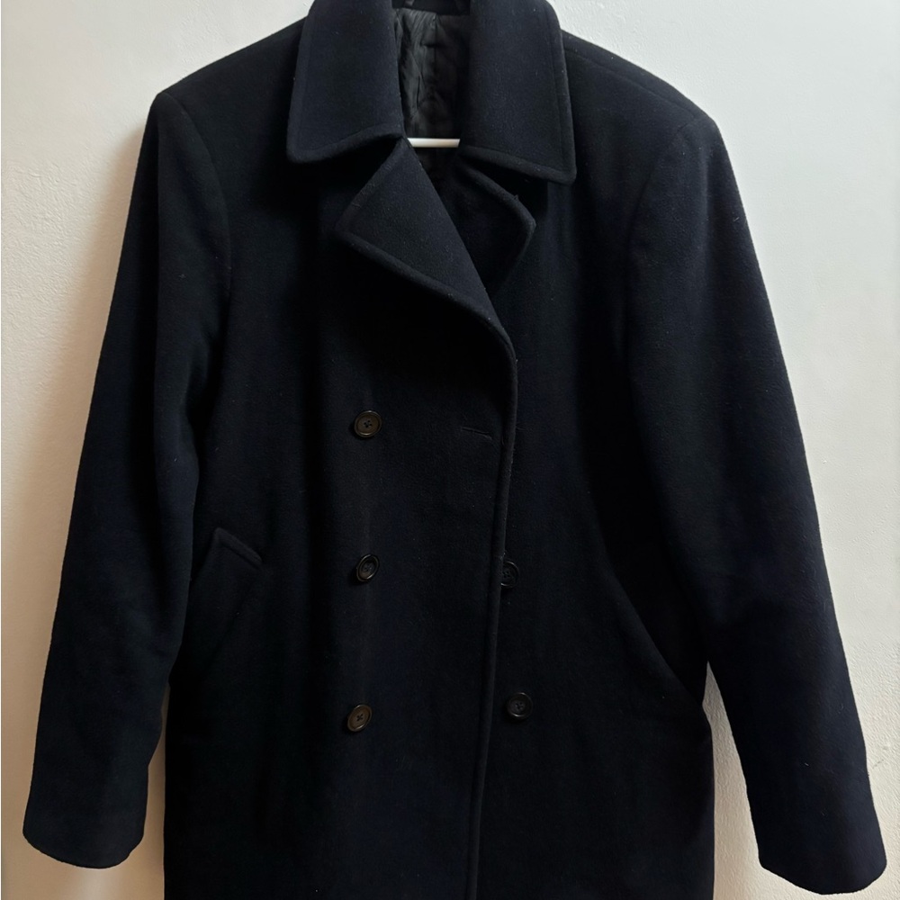 Lauren Ralph Lauren Classic Black Double-Breasted Coat